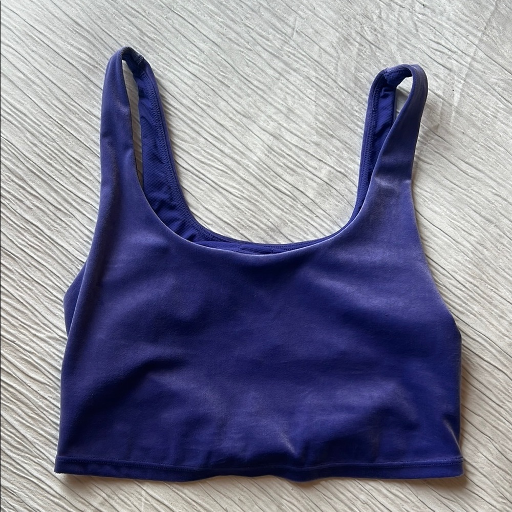Athleta Purple Velvet Crop Top